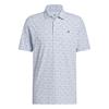 adidas Gents Ultimate365+ Soft Print Polo Shirt Crystal Sky - Dusky Petrol