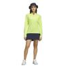adidas Ladies Ultimate365 Solid  1/4 Zip Polo Shirt Frozen Lemon