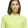 adidas Ladies Ultimate365 Solid  1/4 Zip Polo Shirt Frozen Lemon