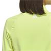 adidas Ladies Ultimate365 Solid  1/4 Zip Polo Shirt Frozen Lemon