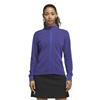 adidas Ladies Performance Textured Full - Zip Jacket Dual Indigo