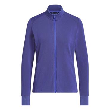adidas Ladies Performance Textured Full - Zip Jacket Dual Indigo