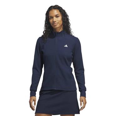adidas Ladies Texture Full Zip Jacket Collegiate Navy