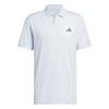 adidas Gents Ultimate365 Tour Seamless Polo Shirt Crystal Sky - White