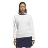 adidas Ladies Ultimate365+ Knit Crew Sweatshirt White