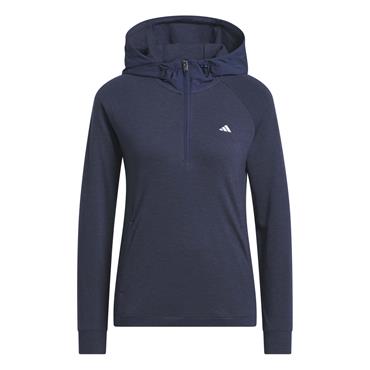 adidas Ladies Ultimate365+ Course Control Hybrid 1/4 - Zip Hooded Jacket Collegiate Navy