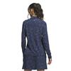 adidas Ladies Ultimate365 Cool Printed 1/4 Zip Mock Neck Top Collegiate Navy