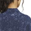 adidas Ladies Ultimate365 Cool Printed 1/4 Zip Mock Neck Top Collegiate Navy