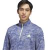 adidas Gents Ultimate365 Durable Water Repellent 1/4 Zip Sweatshirt Dual Indigo - Frozen Lemon