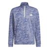 adidas Gents Ultimate365 Durable Water Repellent 1/4 Zip Sweatshirt Dual Indigo - Frozen Lemon