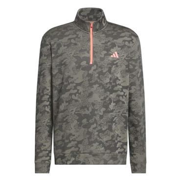 adidas Gents Ultimate365 Durable Water Repellent 1/4 Zip Khaki Six - Solar Turbo