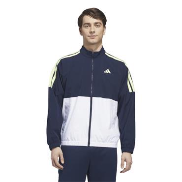 adidas Gents Beyond Twistweave Full-Zip Windbreaker White - Collegiate - Navy