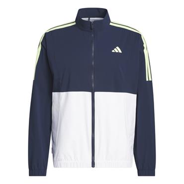 adidas Gents Beyond Twistweave Full-Zip Windbreaker White - Collegiate - Navy