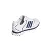 adidas Ladies Alphaflex Zoysia Spikeless Golf Shoes White - Collegiate Navy - Silver Met