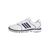 adidas Ladies Alphaflex Zoysia Spikeless Golf Shoes White - Collegiate Navy - Silver Met