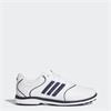 adidas Ladies Alphaflex Zoysia Spikeless Golf Shoes White - Collegiate Navy - Silver Met