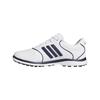 adidas Ladies Alphaflex Zoysia Spikeless Golf Shoes White - Collegiate Navy - Silver Met