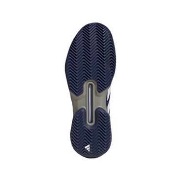 adidas Gents Adizero Ubersonic 5 Clay Tennis Shoes Dark Blue (Navy) - Ftwr White - Cyber Metallic
