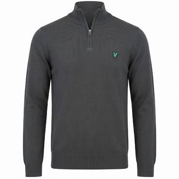 Lyle & Scott Gents Polyblend ¼ Zip Jumper Gunmetal (W635)