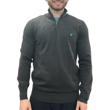 Lyle & Scott Gents Polyblend ¼ Zip Jumper Gunmetal (W635)
