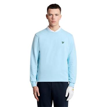 Lyle & Scott Gents Polyblend Crewneck Pullover Sea Breeze Blue (Y408)