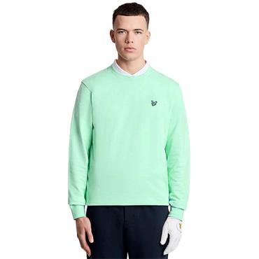 Lyle & Scott Gents Polyblend Crewneck Pullover Morning Mint (Y409)