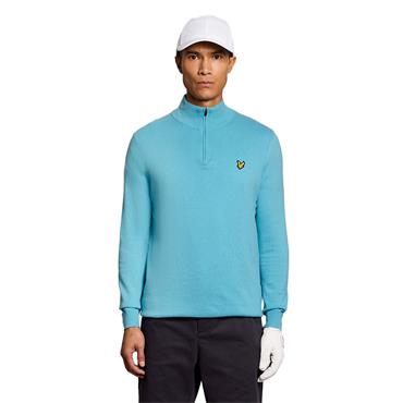 Lyle & Scott Gents Performance ¼ Zip Jumper Aquamarine Blue (661)
