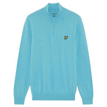 Lyle & Scott Gents Performance ¼ Zip Jumper Aquamarine Blue (661)