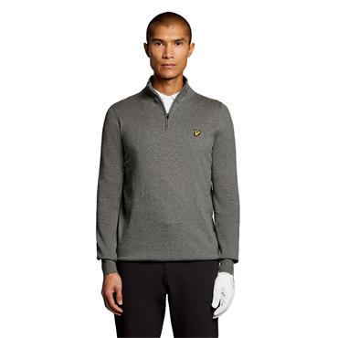 Lyle & Scott Gents Performance ¼ Zip Jumper Mid Grey Marl (T28)