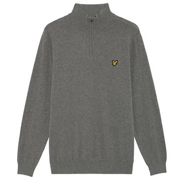 Lyle & Scott Gents Performance ¼ Zip Jumper Mid Grey Marl (T28)