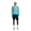 Lyle & Scott Gents Cotton Blend V-Neck Pullover Jet Aquamarine Blue (661)