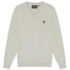 Lyle & Scott Gents Cotton Blend V-Neck Pullover Cloud (W351)