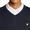 Lyle & Scott Gents Cotton Blend V-Neck Pullover Dark Navy (Z271)