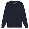 Lyle & Scott Gents Cotton Blend V-Neck Pullover Dark Navy (Z271)