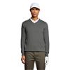 Lyle & Scott Gents Cotton Blend V-Neck Pullover Grey Marl (T28)