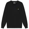 Lyle & Scott Gents Cotton Blend V-Neck Pullover Jet Black (Z865)