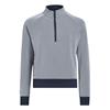 adidas Girls Textured 1/4 Zip Top Navy