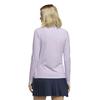 adidas Ladies Performance Solid Long Sleeve Polo Shirt Frozen Purple