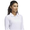 adidas Ladies Performance Solid Long Sleeve Polo Shirt White