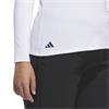 adidas Ladies Performance Solid Long Sleeve Polo Shirt White