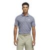 adidas Gents Ultimate365 Feather Print Polo Shirt White - Collegiate Navy