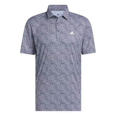 adidas Gents Ultimate365 Feather Print Polo Shirt White - Collegiate Navy