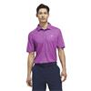 adidas Gents Ultimate365 Feather Print Polo Shirt Lucid Pink - Dusty Petrol