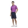 adidas Gents Ultimate365 Feather Print Polo Shirt Lucid Pink - Dusty Petrol