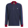 adidas Gents Originals 3 Stripe 1/4  Zip Sweatshirt Victory Red