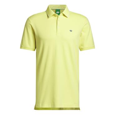 adidas Gents Originals Twistknit Trefoil Polo Shirt Pure Lemon