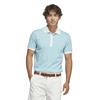 adidas Gents Originals All Over Trefoil Polo Shirt Chalk White - Light Aqua