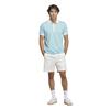 adidas Gents Originals All Over Trefoil Polo Shirt Chalk White - Light Aqua