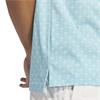 adidas Gents Originals All Over Trefoil Polo Shirt Chalk White - Light Aqua