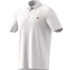 adidas Gents Ultimate365 Mesh Print CLIMACOOL Polo Shirt White - Dusky Orange